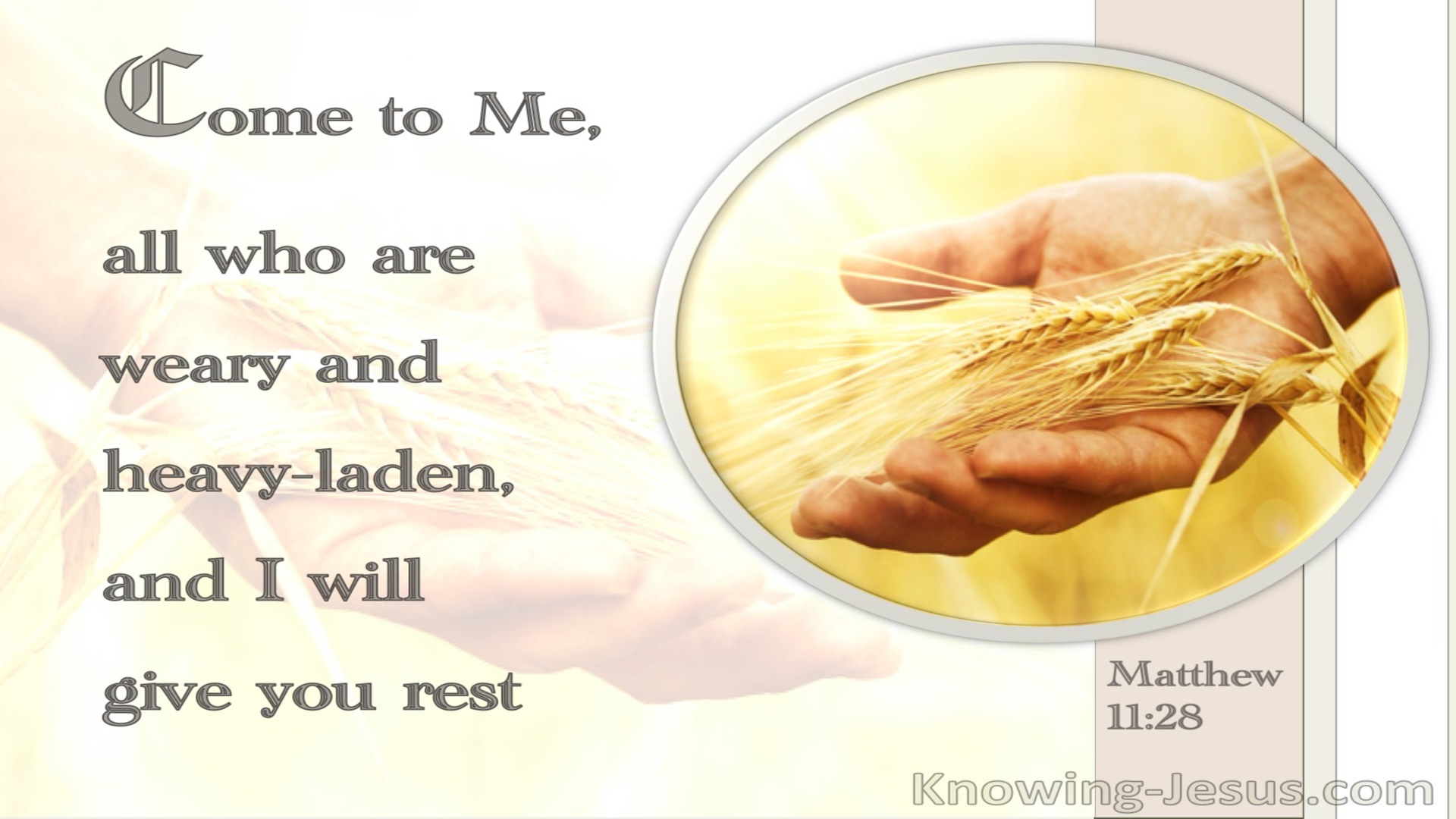 Matthew 11:28 And I Will Give You Rest (lemon)